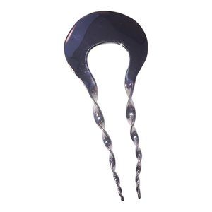 Oval Sterling Silver Modernist Hair Comb